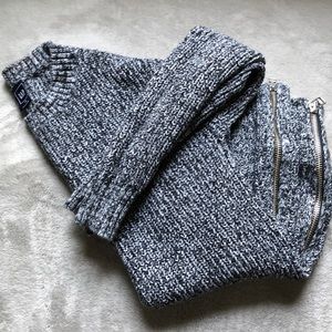 Gap Side Zip Tunic-  black-and-white marled